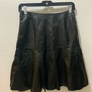 Gorgeous Halogen Black Leather Skirt size 0